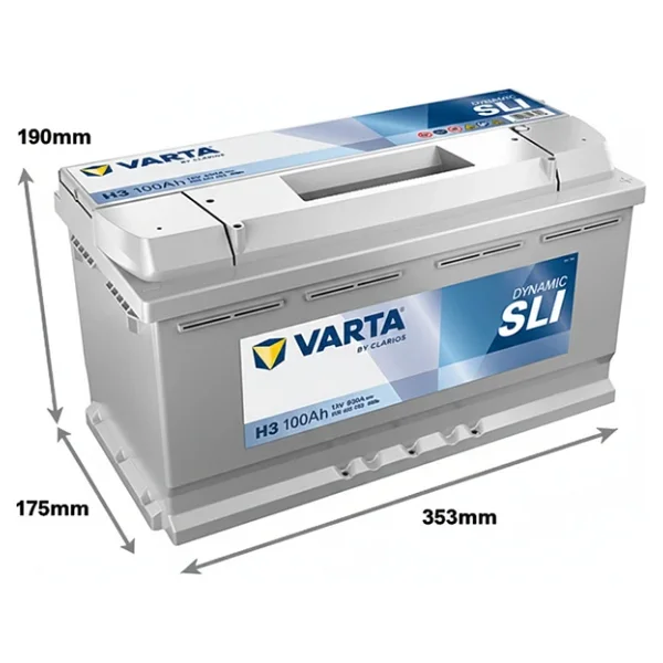 Varta Silver Dynamic H3 12 V 100 Ah 830 Cca Akü - Görsel 5