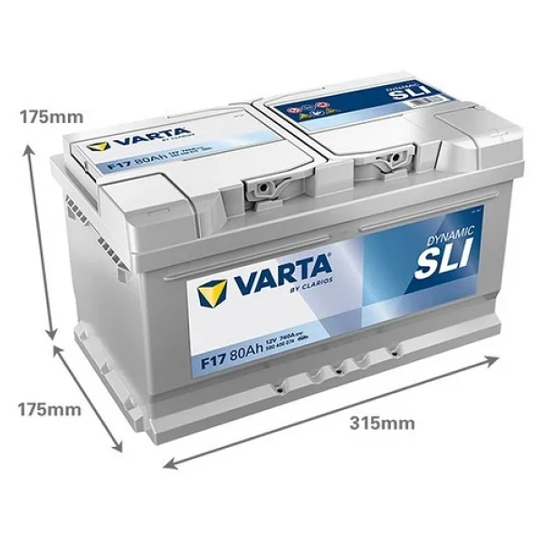 Varta Blue Dynamic F17 12 V 80 Ah 740 Cca Akü - Görsel 6