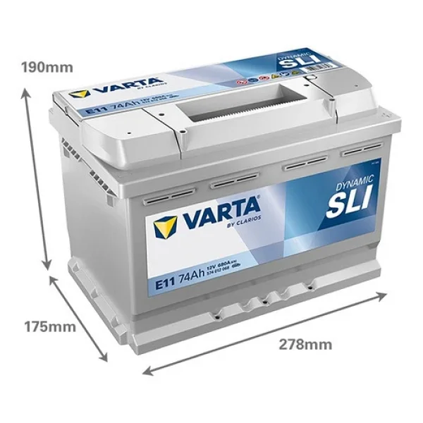 Varta Blue Dynamic E11 12 V 74 Ah 680 Cca Akü - Görsel 5