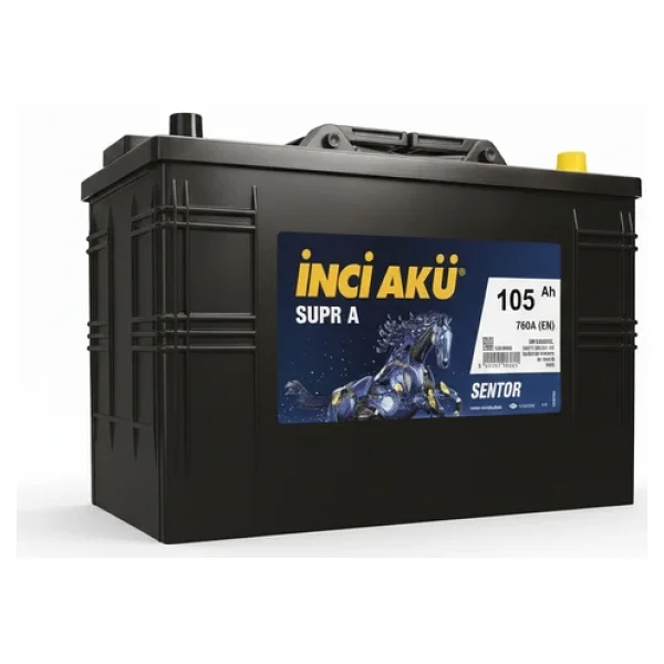 İnci Supr A Sentor 12 V 105 Ah Akü - Görsel 3
