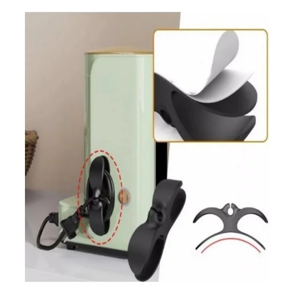 2 Adet Yapışkanlı Kablo Sabitleyici Düzenleyici Çok Amaçlı Kablo Tutucu Airfryer Kablo Toparlayıcı - Görsel 2