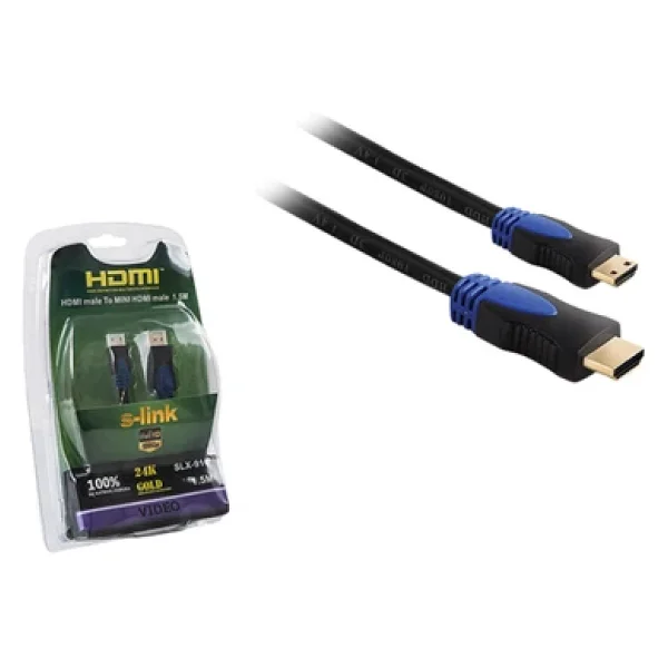 S-Link Slx-910 1.5 Metre Altın Kaplamalı Hdmı Kablo - Görsel 3