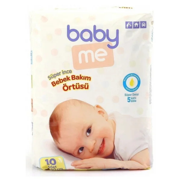 Baby&Me Süper İnce 60x90 Cm 10'lu Bebek Bakım Örtüsü - Görsel 6
