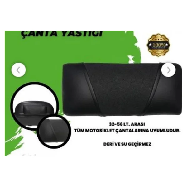 Bike Sky Motosiklet Çanta Sırt Dayama Siyah Deri Universal Ultra Konfor - Görsel 3