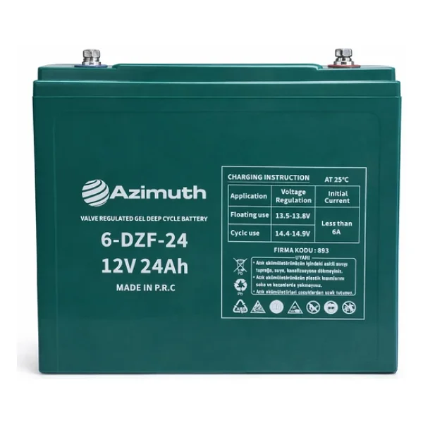Azimuth 12v 24 Ah Amper Elektrikli Bisiklet Aküsü - Görsel 2