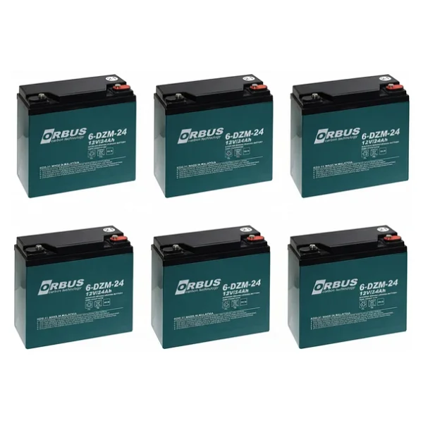 Orbus 12v 24 Amper (Dik) Elektrikli Bisiklet Aküsü 6'lı Paket - Görsel 3
