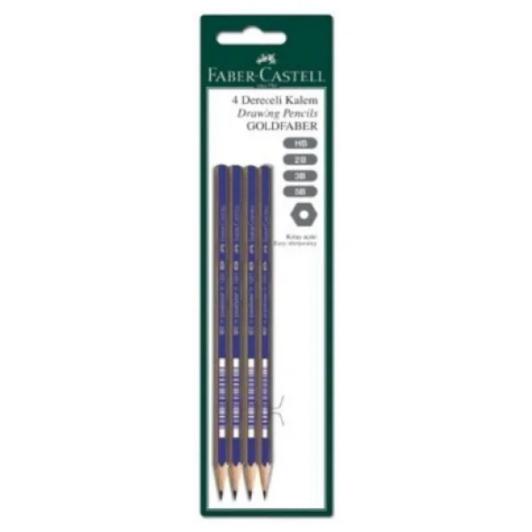 Faber Castell Goldfaber Dereceli Kurşun Kalem Seti (Hb, 2b, 3b, 5b),Profesyonel Çizim Ve Yazım - Görsel 3