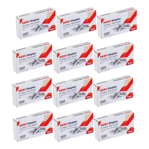 Noki Büyük Zımba Teli No:24/6 1000'li X 12 Paket - Görsel 2