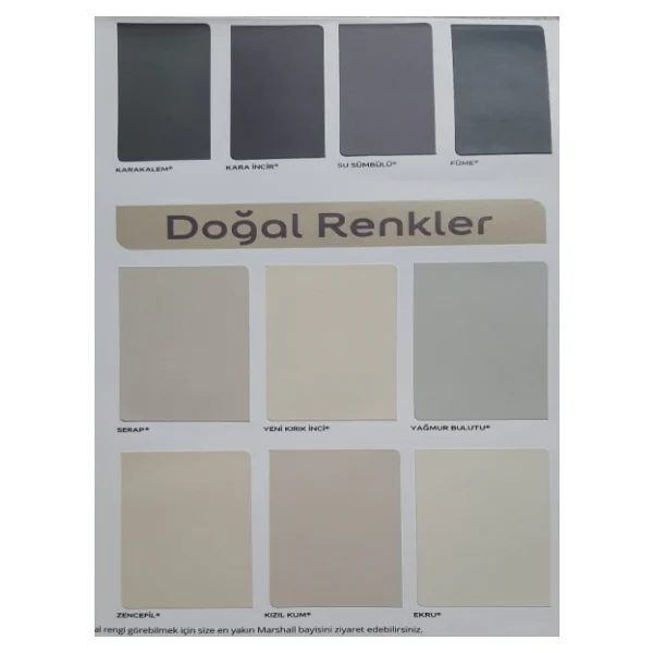Marshall Silikonlu Özel Mat 1 Lt İç Cephe Boyası - Görsel 10