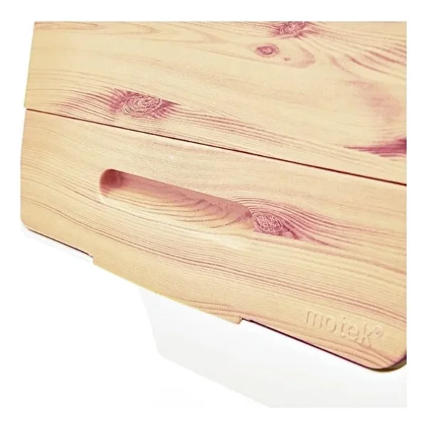 Motek Patateslik Soğanlık Tekerlekli Organizer Çok Amaçlı Saklama Kutusu 2x33 Lt Bambu+Krem - Görsel 9