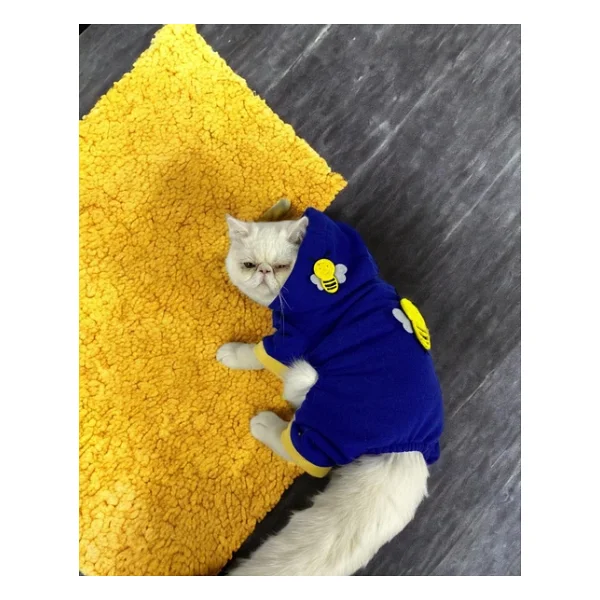Navy Bee Kedi Tulumu Kedi Kıyafeti - Görsel 5