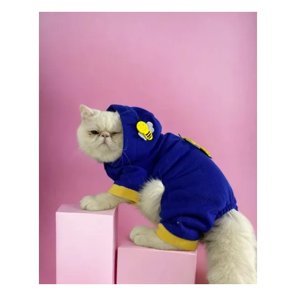 Navy Bee Kedi Tulumu Kedi Kıyafeti - Görsel 3