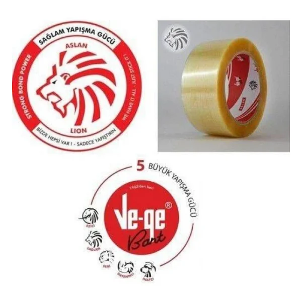 Vege Koli Bandı 45x100 Şeffaf (Aslan) 48 Adet - Görsel 2