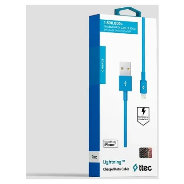 Ttec 2dk7508m 1 M Mavi USB To Lightning Şarj Kablosu - Görsel 5