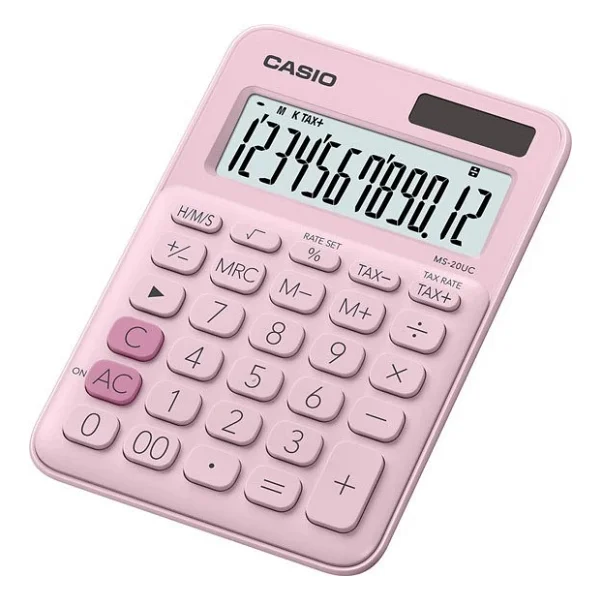 Casio Ms-20uc-Pk Açık Pembe Masaüstü Hesap Makinesi - Görsel 5