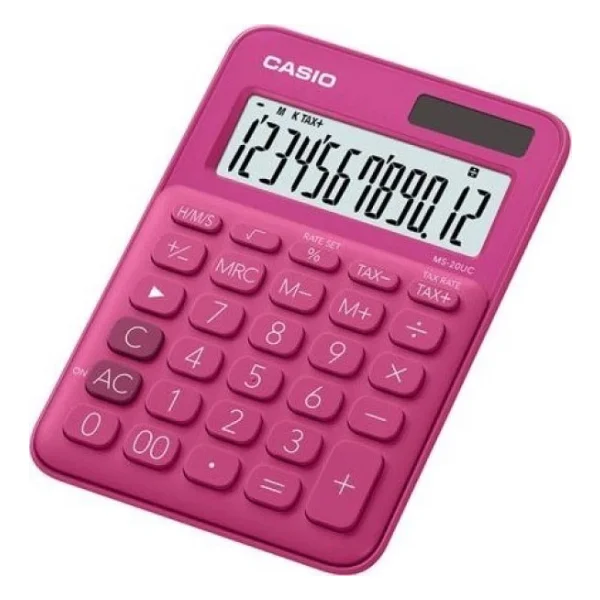 Casio Ms-20uc-Rd Koyu Pembe Masaüstü Hesap Makinesi - Görsel 8