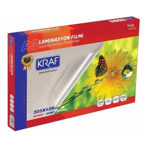 Kraf A3 125 Mic 100'lü Laminasyon Filmi 2123 - Görsel 5