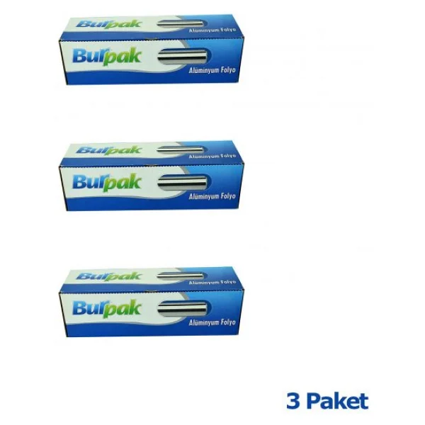 Burpak Alüminyum Folyo - 30 Cm. X 50 Metre - 10 Mikron - 3 Paket - Görsel 4