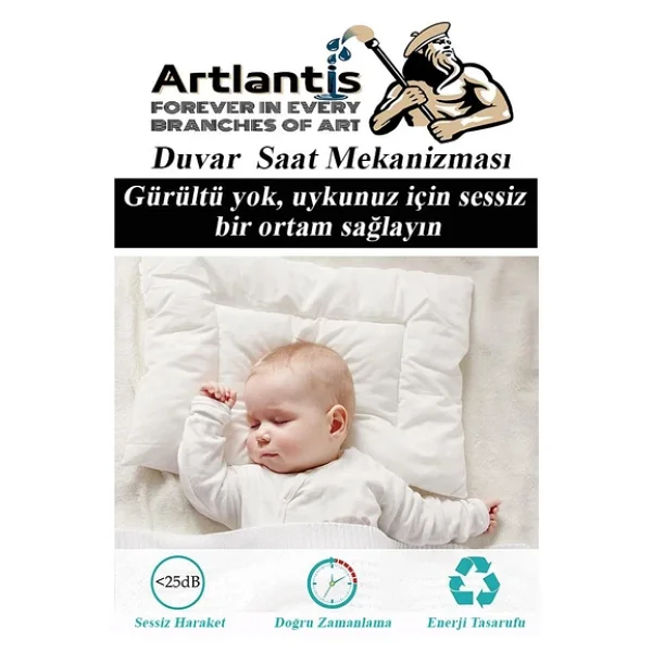 Duvar Saat Mekanizması 1 Adet 10 Mm Şaft Sessiz Saat Motoru Akrep Yelkovan Okul Deney Saat Yapım - Görsel 5