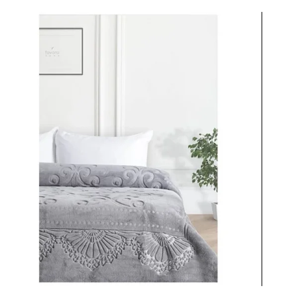 Merinos Pırıltı 220x240 Cm Emboss Çift Kişilik Battaniye - Görsel 4