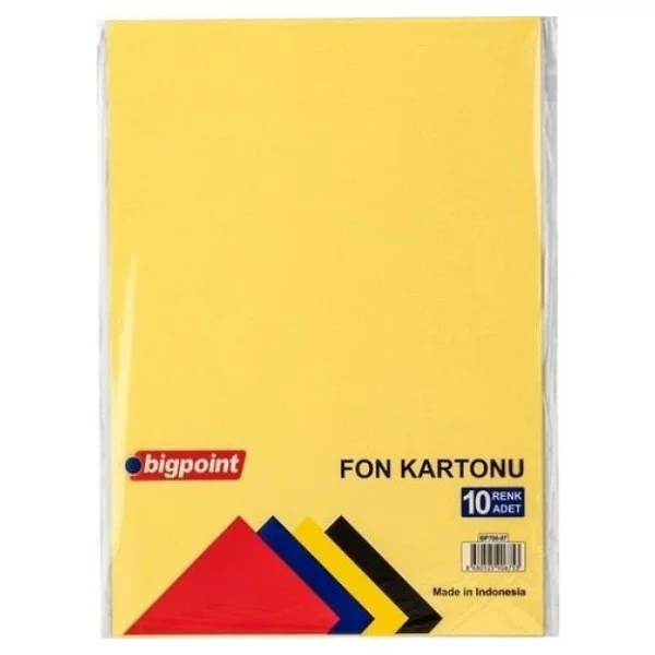 Bigpoint Fon Kartonu 50x70cm 120 Gram Karışık 10 Renk - Görsel 7