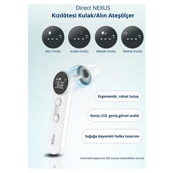 Direct Nexus Dual Kulaktan Ve Alından Ateş Ölçer - Görsel 5