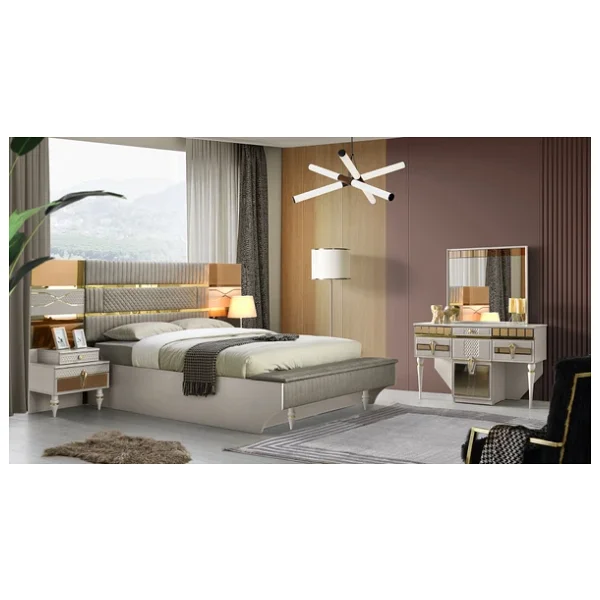 Aydınev Marsilya Mdf Yatak Odası Takımı Bazalı+Bench - Görsel 2