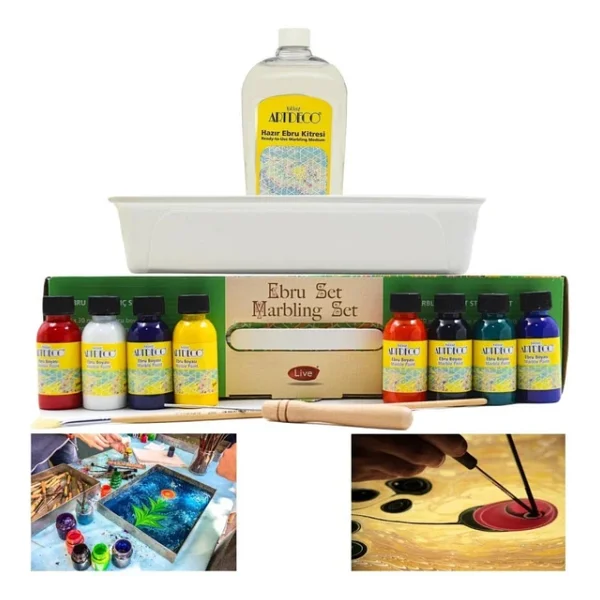 Artdeco Ebru Başlangıç Seti 8 Renk 30 Ml Damlalıksız - Görsel 3