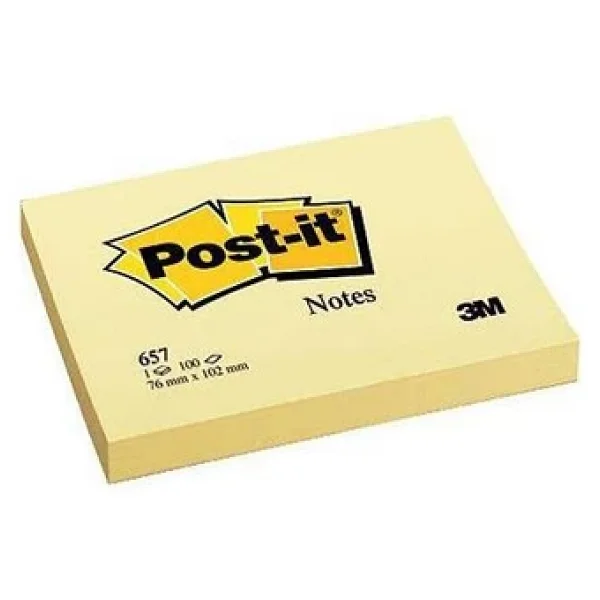 Post-İt Yapiskanli Not Kagidi Sari 657 - Görsel 3
