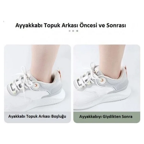 1 Çift Beyaz Ortopedik Topuk Ekleme Topuklu Spor Ayakkabı Topuk Vurma Önleyici Koruyucu Yastığı Pedi - Görsel 4