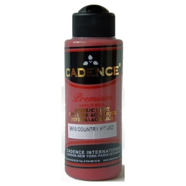 Cadence Premium 120 Ml 9510 Country Kırmızı Akrilik Boya - Görsel 4