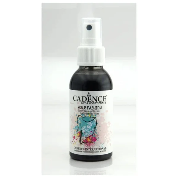 Cadence Your Fashion Metalik 100 Ml Sprey Kumaş Boyası 1119 Siyah - Görsel 4