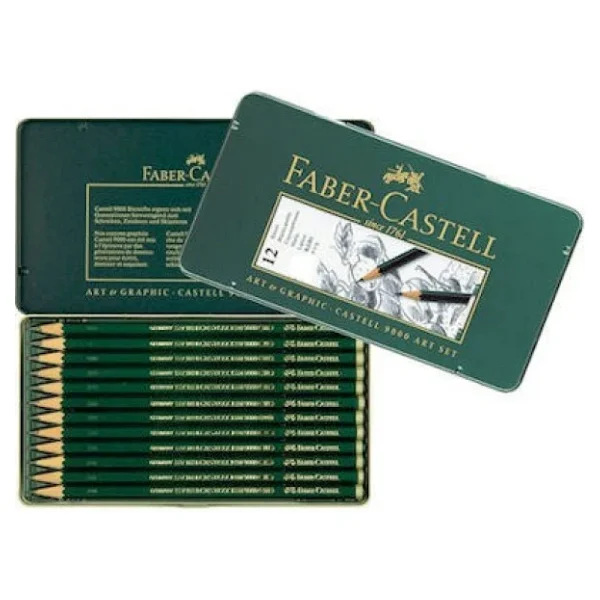 Faber-Castell 9000 Art Set 12'li Dereceli Kurşun Kalem (8b-2h) - Görsel 7