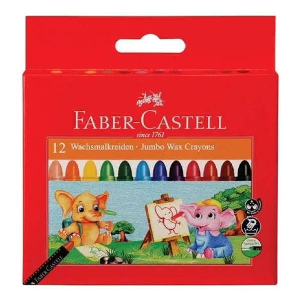 Faber-Castell Süper Yıkanabilir 12'li Mum Boya - Görsel 4