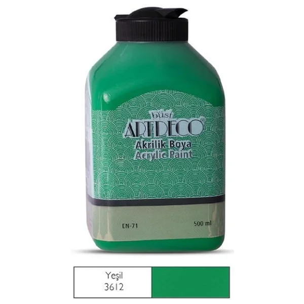 Artdeco 500 Ml 3612 Yeşil Akrilik Boya - Görsel 2