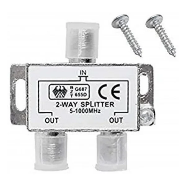 Alfais 4818 2 Li Uydu Çanak Splitter Kablo TV Rg6 Anten Çoklayıcı Dağıtıcı - Görsel 4