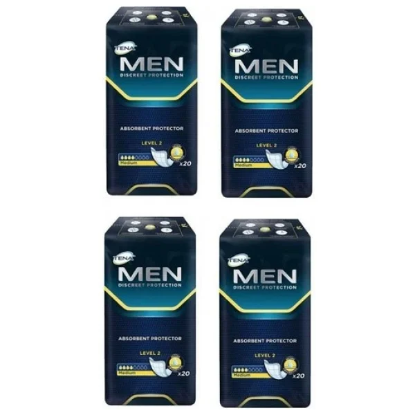 Tena Level 2 Orta Boy 4 Damla 20'li 4 Paket Erkek Mesane Pedi - Görsel 4
