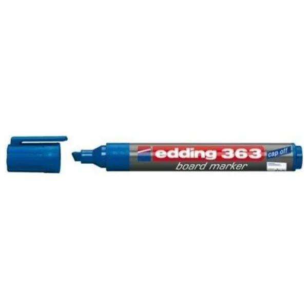 Edding 363 Kesik Uçlu Yazı Tahtası Kalemi Mavi - Görsel 4