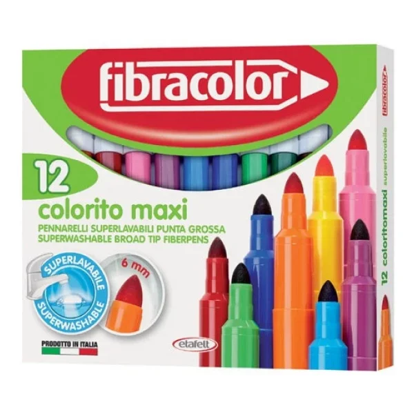 Fibracolor Colorito Maxi 12'li Jumbo Keçeli Kalem Seti - Görsel 5