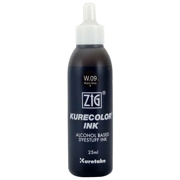 Zig Kurecolor Ink Alkol Bazlı Mürekkep W09 Warm Gray 9 - Görsel 2