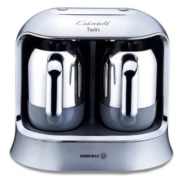 Korkmaz Kahvekolik A861-06 Twin Inox/Krom Türk Kahve Makinesi - Görsel 3