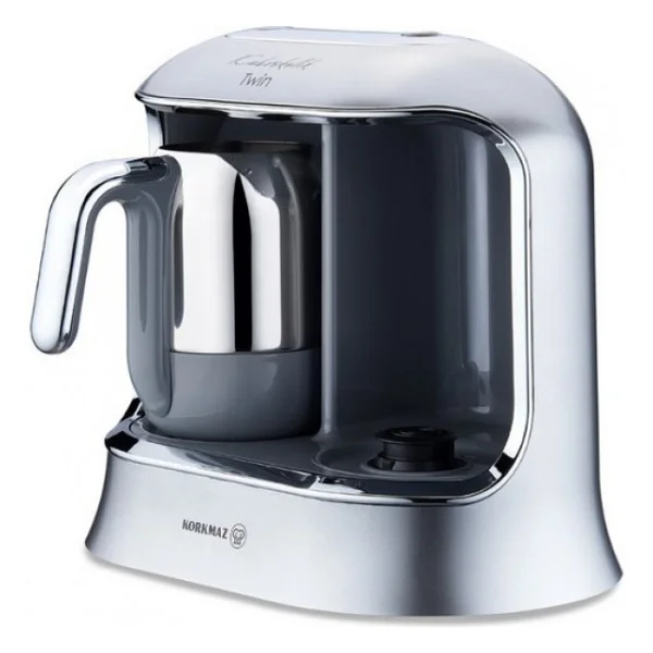 Korkmaz Kahvekolik A861-06 Twin Inox/Krom Türk Kahve Makinesi - Görsel 4