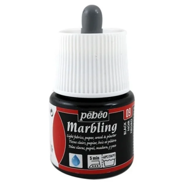 Pebeo Marbling Ebru Boyası 09 Black - Görsel 2
