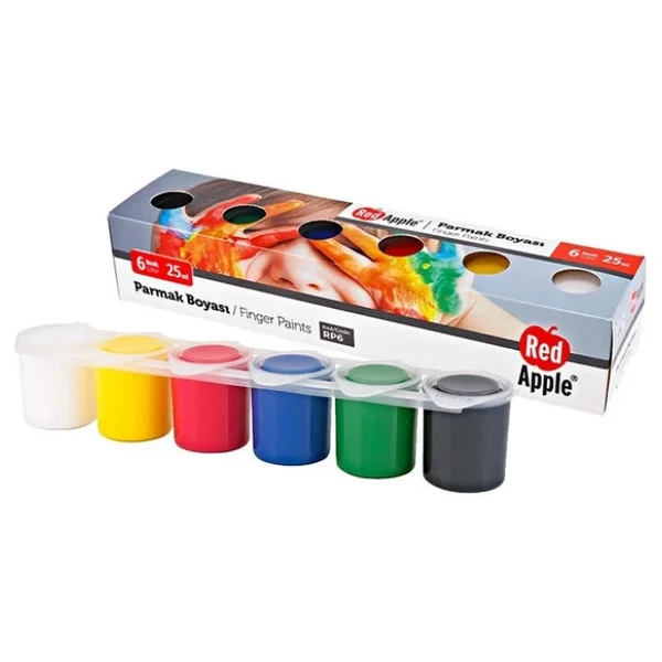 Red Apple 25 Ml 6'lı Parmak Boya Seti - Görsel 3