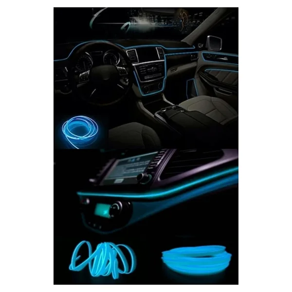 2 Metre Araç Içi Buz Mavisi Torpido Ledi Ip Şerit- Ip Neon Led - 2 Metre Buz Mavi