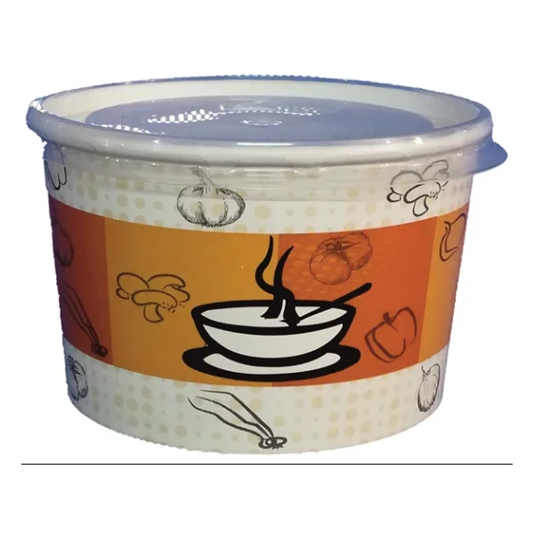 500 Adet Kapaklı Karton Çorba Kasesi 16 Oz - Görsel 5