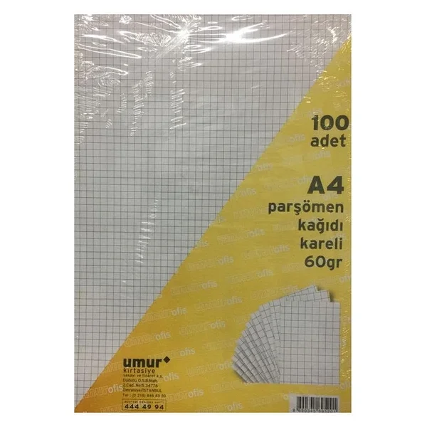 Umur A4 Parşömen Kağıdı Kareli 60 Gr 100 Adet - Görsel 3
