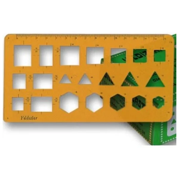 Yıldızlar 026 17.5 Cm Geometrik Şablon Cetvel - Görsel 6