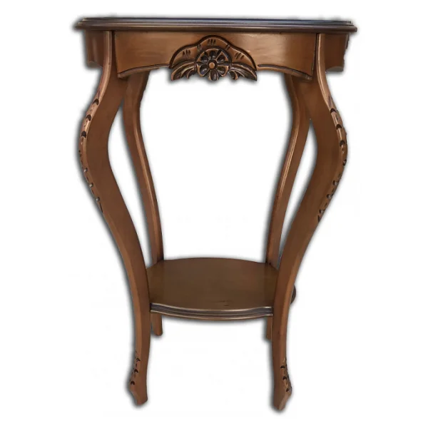 Fiskos St 17971 Ciceklik Oyma Model Kaplama Kayin Tabla Ayak Parlak Ceviz Elyapim - Görsel 5