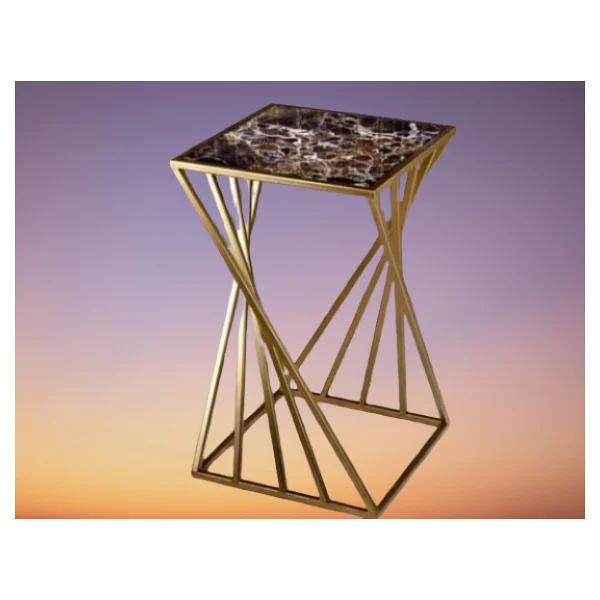 Fiskos 14092 Zlf Burgu Model Metal Gold Renk Kaplama Ayak Temper Cam El Yapım - Görsel 3